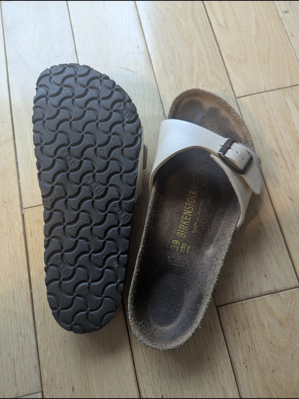 Birkenstock Champagne Colour Madrid Single Strap Sandals